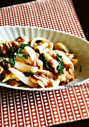 大葉たっぷりと豚肉の醤油炒め-レシピのメイン写真