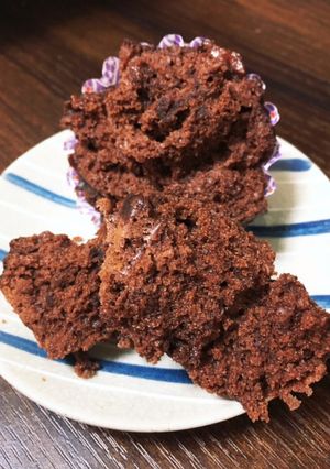 卵なし！おやつに袋でチョコココア蒸しパン-レシピのメイン写真