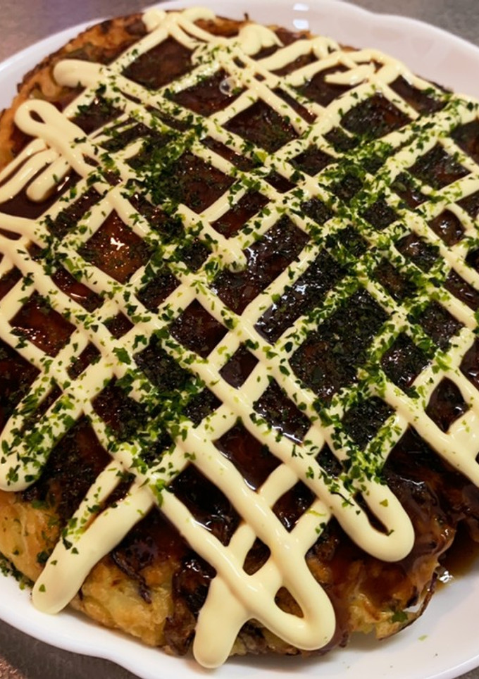 小麦粉と卵のフライパンお好み焼き-レシピのメイン写真