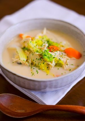 野菜たっぷりアーモンドミルクスープ-レシピのメイン写真