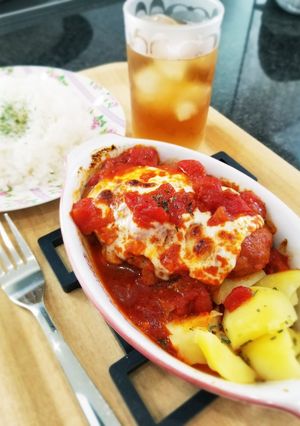 イタリアンのフライパンバーグ-レシピのメイン写真
