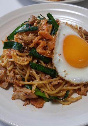 お二人さんのキムチ焼きそば！-レシピのメイン写真