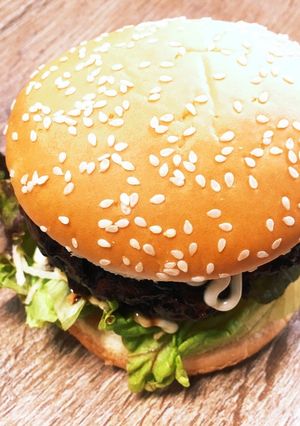 大根サラダのさっぱり照り焼きハンバーガー-レシピのメイン写真