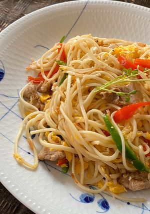 乾麺の冷麦で簡単パッタイ-レシピのメイン写真