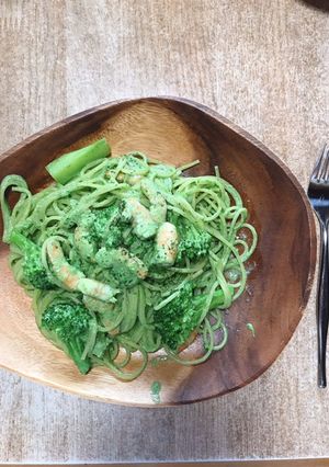 ほうれん草クリームソースパスタ-レシピのメイン写真