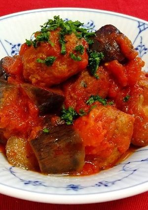 ミートボールとなすのトマト煮-レシピのメイン写真