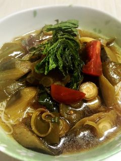 簡単☆夏野菜とナスの揚げ浸しぶっかけ素麺-レシピのメイン写真
