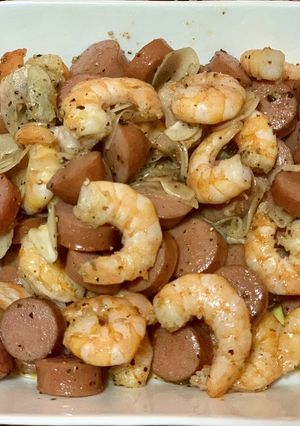 スパイシーガーリックシュリンプウインナー-レシピのメイン写真
