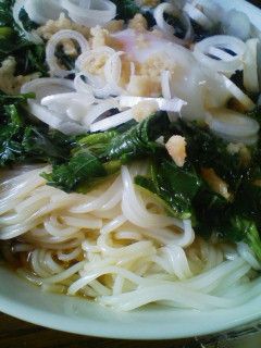栄養満点♪モロヘイヤそうめん温卵のせ-レシピのメイン写真