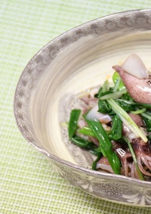ホタルイカと青菜のカラシ醤油和え-レシピのメイン写真
