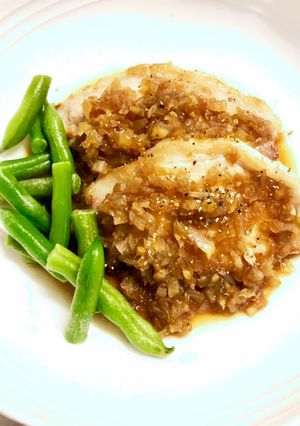 豚肉薄切りで　チーズ入り玉ねぎソテー-レシピのメイン写真