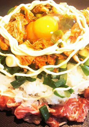 簡単！ホットプレートでキムチ炒飯-レシピのメイン写真