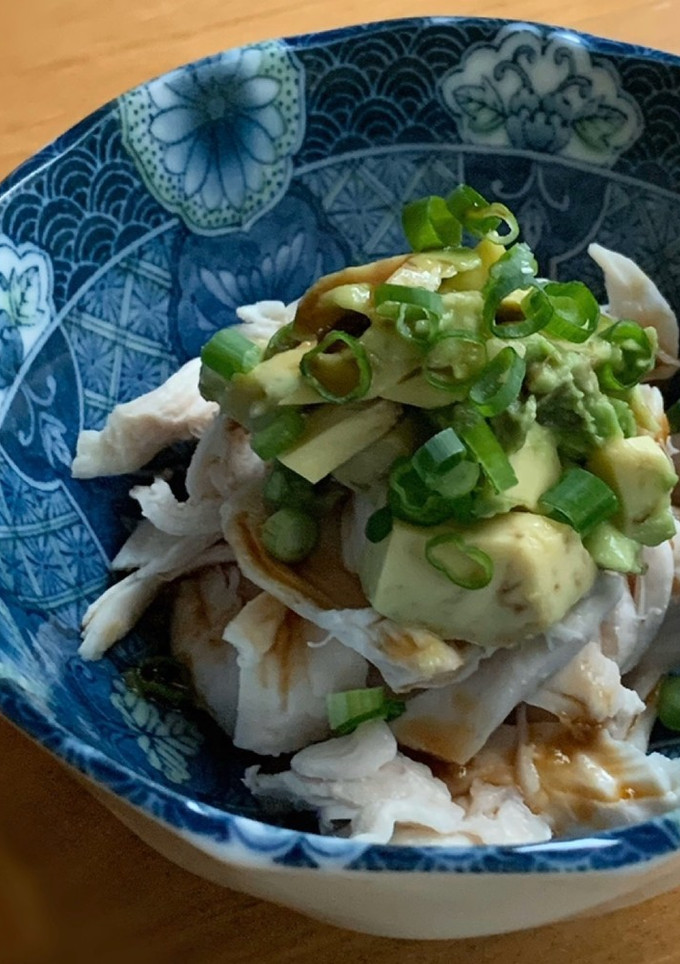 鶏ささみとアボカドのわさび醤油和え-レシピのメイン写真