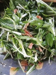 水菜のガーリックサラダ-レシピのメイン写真