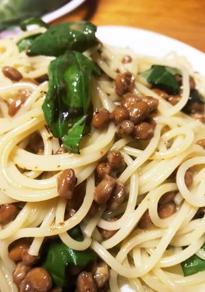 納豆バジルパスタ-レシピのメイン写真