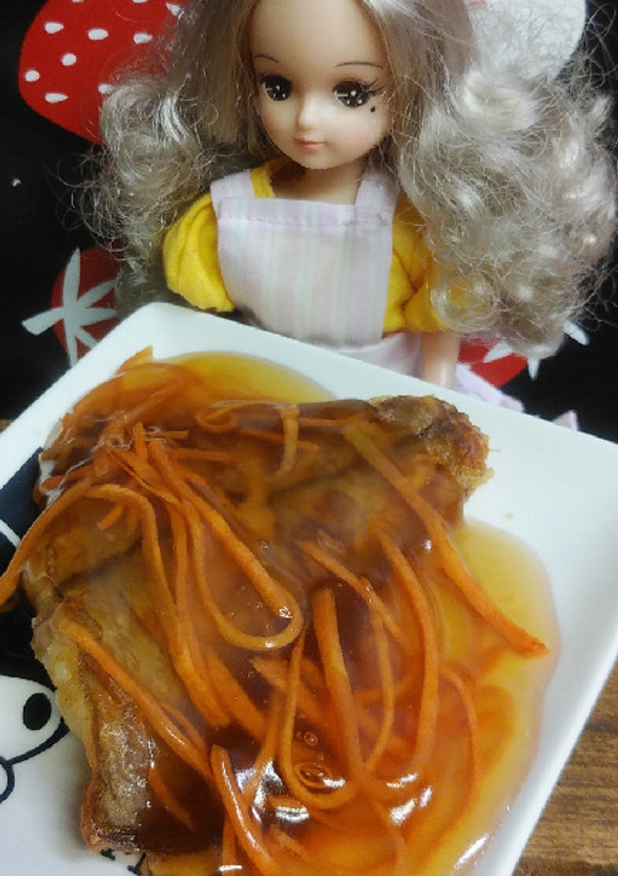 リカちゃん♡赤がれいのから揚げ餡掛け編ꕤ-レシピのメイン写真