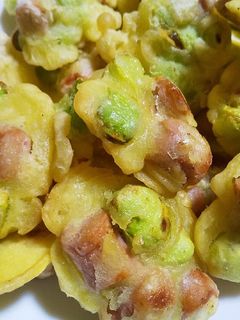 そら豆と魚肉ソーセージの天ぷら-レシピのメイン写真