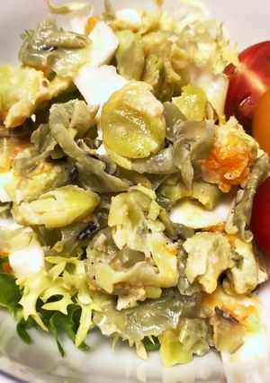 打ち豆とゆで卵で簡単！高タンパクサラダ-レシピのメイン写真
