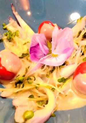 豆苗のサラダ～フラワー添え～-レシピのメイン写真