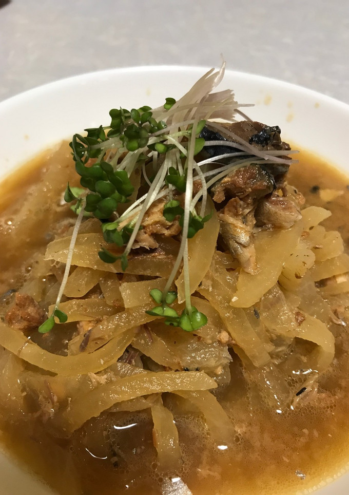 簡単！大根とサバの味噌煮缶だけで煮物　-レシピのメイン写真
