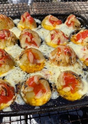 BBQで！じゃがいものトマトチーズ焼き-レシピのメイン写真
