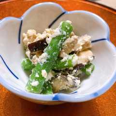 รูปของ 干し椎茸とインゲンの白和え