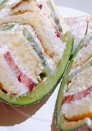 丸ごとメロンケーキ-レシピのメイン写真
