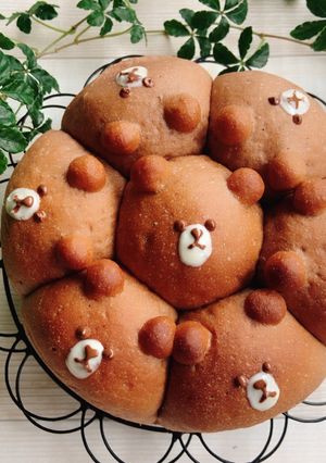 チョコプロテインくまさんパン-レシピのメイン写真