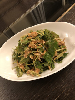 チキンと三つ葉のナッツソース和え(和風)-レシピのメイン写真