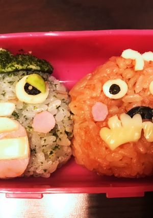 35キャラ弁 ガチャピン&ムック-レシピのメイン写真