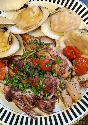 やりいかとはまぐりの柑橘香るソテー-レシピのメイン写真