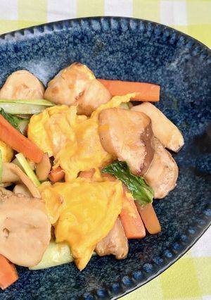 エリンギと卵のオイスターバター炒め-レシピのメイン写真