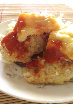 高野豆腐でふんわり☆おいしいハンバーグ♪-レシピのメイン写真