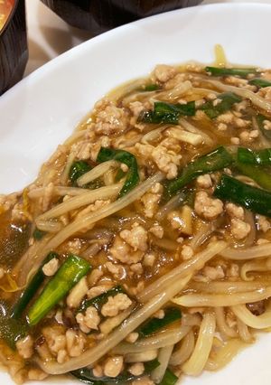 時短＆節約！もやしとニラの中華あんかけ丼-レシピのメイン写真