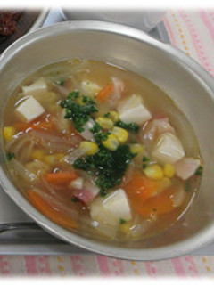 コーンスープ@倉敷市学校給食-レシピのメイン写真