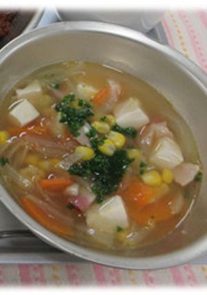 コーンスープ@倉敷市学校給食-レシピのメイン写真