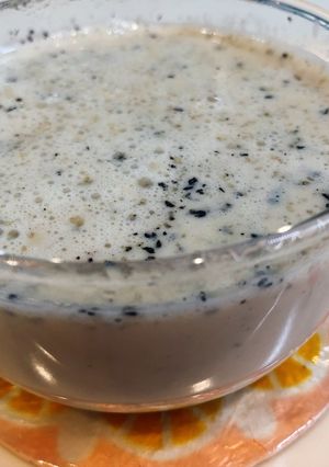 薬膳茶⭐︎豆乳黒ゴマラテ-レシピのメイン写真