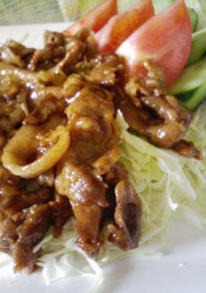 ご飯も野菜も進む♪豚肉の甘辛焼き-レシピのメイン写真