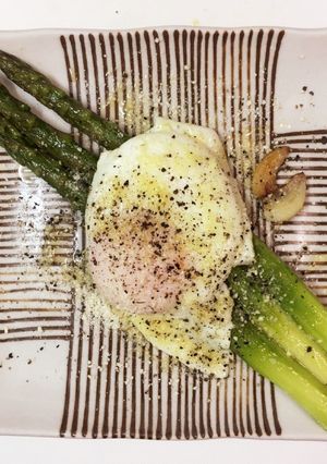 簡単な洋風おかず♪アスパラのビスマルク風-レシピのメイン写真