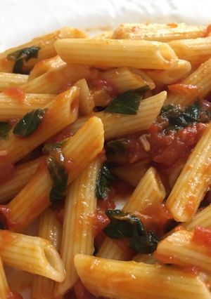 ペンネのトマトソース ベーコンがあれば‥-レシピのメイン写真