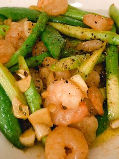 ガリバタ醤油でアスパラとエビの炒め-レシピのメイン写真