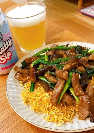 牛肉オイスターソースあんかけかた焼きそば-レシピのメイン写真