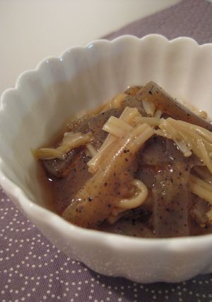 たのしぃ食感♪えのきこんにゃく-レシピのメイン写真