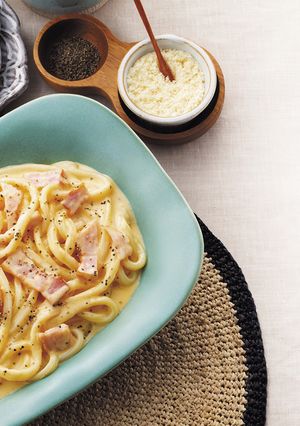カルボナーラうどん-レシピのメイン写真