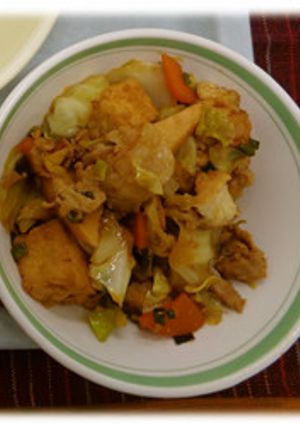 厚揚げの甘辛みそ炒め@倉敷市学校給食-レシピのメイン写真