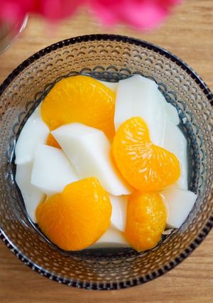 アガーで作る＊牛乳みかんゼリー-レシピのメイン写真