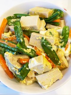 さやえんどうと高野豆腐の卵とじ-レシピのメイン写真