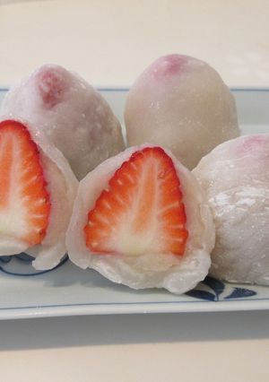 白花豆あんこのいちご大福-レシピのメイン写真