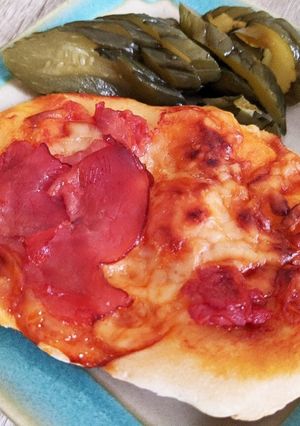 【簡単】おやつにちょうど良いチーズピザ-レシピのメイン写真