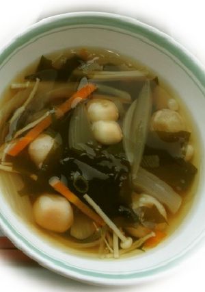 白玉ふのすまし汁＠倉敷市学校給食-レシピのメイン写真